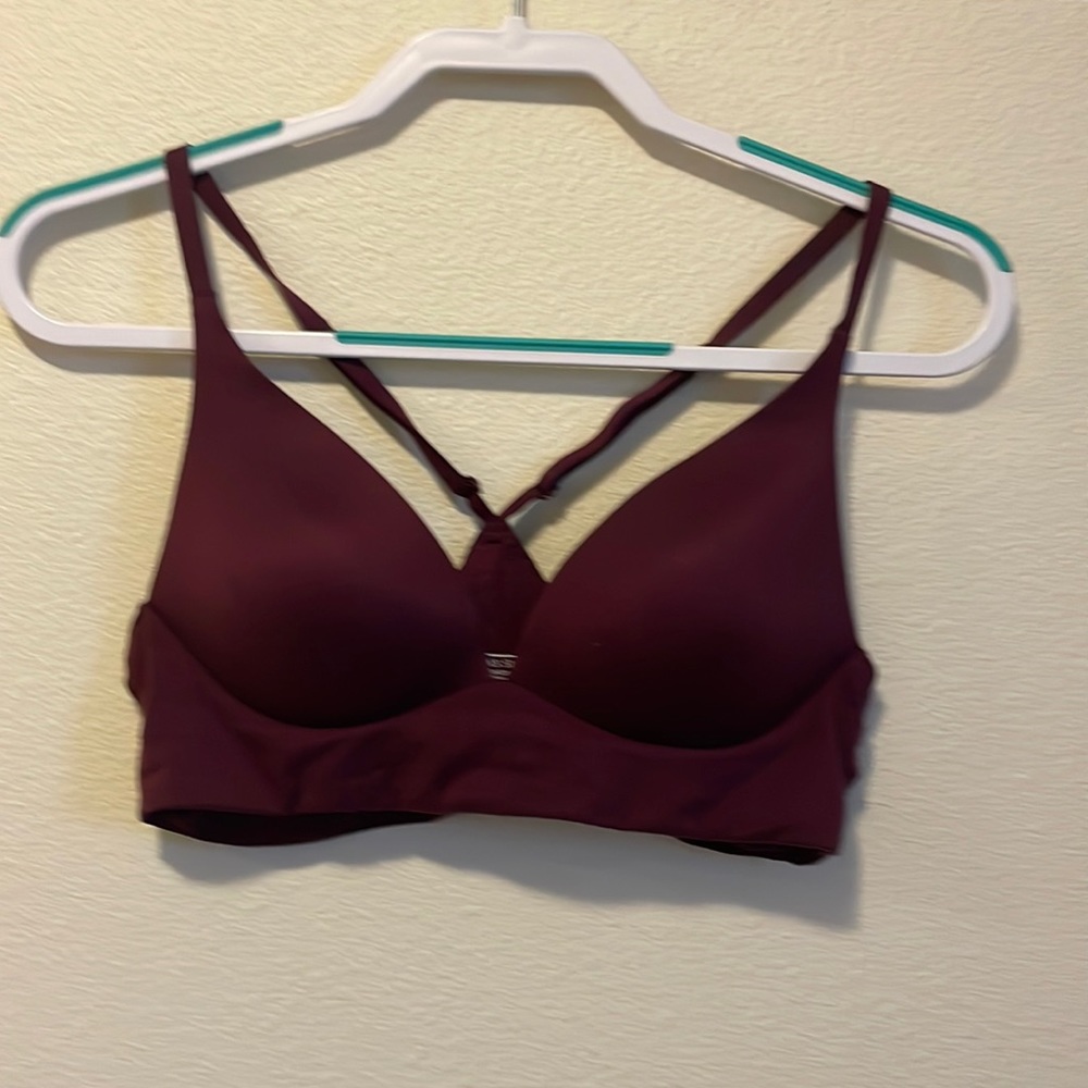 Victoria’s Secret plunge bra, size 36 a burgundy in color